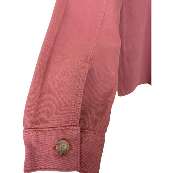 Sézane Will Jacket Dusty Rose Cotton Blend Button Front SZ. Large - Picture 9 of 16